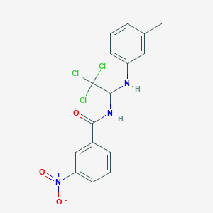 3-nitro-N-{2,2,2-trichloro-1-[(3-methylphenyl)amino]ethyl}benzamide