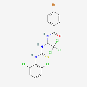 4-bromo-N-(2,2,2-trichloro-1-{[(2,6-dichloroanilino)carbothioyl]amino}ethyl)benzamide