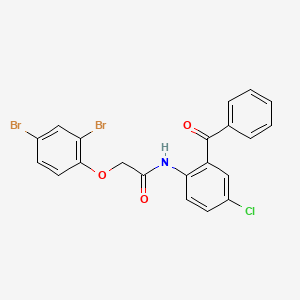 N-(2-benzoyl-4-chlorophenyl)-2-(2,4-dibromophenoxy)acetamide