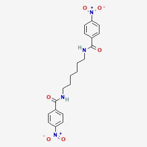 molecular formula C20H22N4O6 B11704751 N,N'-hexane-1,6-diylbis(4-nitrobenzamide) 