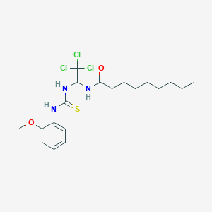 N-(2,2,2-Trichloro-1-{[(2-methoxyphenyl)carbamothioyl]amino}ethyl)nonanamide