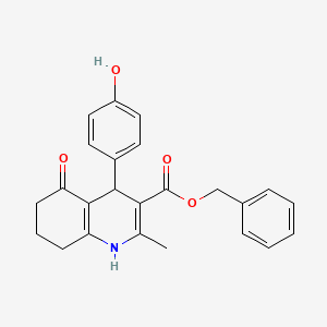 Benzyl 4-(4-hydroxyphenyl)-2-methyl-5-oxo-1,4,5,6,7,8-hexahydroquinoline-3-carboxylate