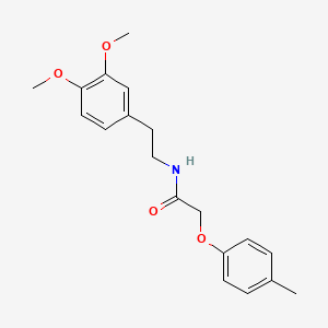 molecular formula C19H23NO4 B11704833 N-[2-(3,4-dimethoxyphenyl)ethyl]-2-(4-methylphenoxy)acetamide 