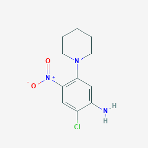 2-Chloro-4-nitro-5-(piperidin-1-yl)aniline