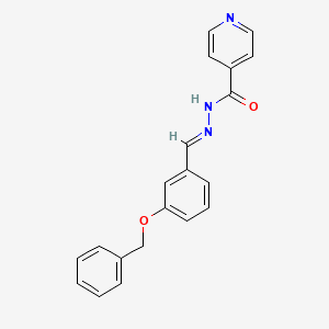 molecular formula C20H17N3O2 B11704846 N'-[3-(benzyloxy)benzylidene]isonicotinohydrazide 