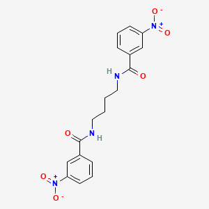 molecular formula C18H18N4O6 B11704870 N,N'-butane-1,4-diylbis(3-nitrobenzamide) 