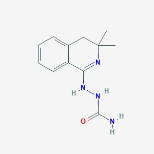 molecular formula C12H16N4O B11704887 (2Z)-2-(3,3-dimethyl-3,4-dihydroisoquinolin-1(2H)-ylidene)hydrazinecarboxamide 