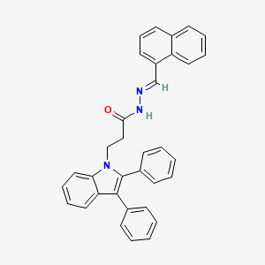 3-(2,3-diphenyl-1H-indol-1-yl)-N'-[(E)-naphthalen-1-ylmethylidene]propanehydrazide