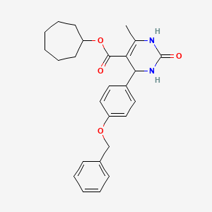 Cycloheptyl 4-[4-(benzyloxy)phenyl]-6-methyl-2-oxo-1,2,3,4-tetrahydropyrimidine-5-carboxylate