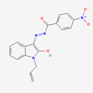 4-Nitro-benzoic acid (1-allyl-2-oxo-1,2-dihydro-indol-3-ylidene)-hydrazide