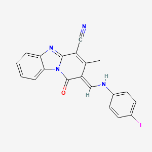 1-hydroxy-2-{(E)-[(4-iodophenyl)imino]methyl}-3-methylpyrido[1,2-a]benzimidazole-4-carbonitrile