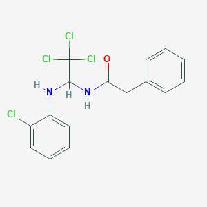 2-phenyl-N-[2,2,2-trichloro-1-(2-chloroanilino)ethyl]acetamide