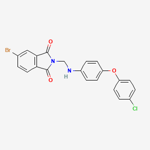 5-bromo-2-({[4-(4-chlorophenoxy)phenyl]amino}methyl)-2,3-dihydro-1H-isoindole-1,3-dione