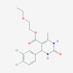 molecular formula C16H18Cl2N2O4 B11704952 2-Ethoxyethyl 4-(3,4-dichlorophenyl)-6-methyl-2-oxo-1,2,3,4-tetrahydropyrimidine-5-carboxylate 