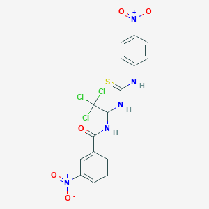 3-nitro-N-(2,2,2-trichloro-1-{[(4-nitrophenyl)carbamothioyl]amino}ethyl)benzamide