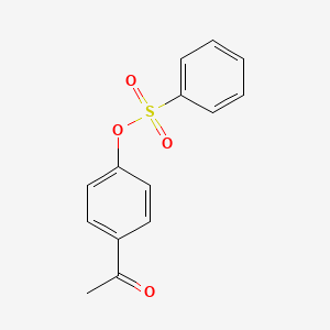 molecular formula C14H12O4S B11704998 4-Acetylphenyl benzenesulfonate CAS No. 64101-66-2