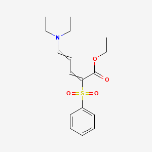 Ethyl 2-(benzenesulfonyl)-5-(diethylamino)penta-2,4-dienoate