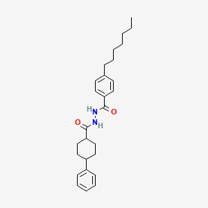 molecular formula C27H36N2O2 B11705028 4-heptyl-N'-[(4-phenylcyclohexyl)carbonyl]benzohydrazide 