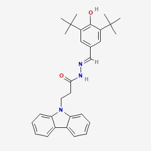 3-(9H-carbazol-9-yl)-N'-[(E)-(3,5-di-tert-butyl-4-hydroxyphenyl)methylidene]propanehydrazide