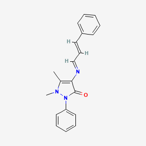 1,5-dimethyl-2-phenyl-4-{[(1E,2E)-3-phenylprop-2-en-1-ylidene]amino}-1,2-dihydro-3H-pyrazol-3-one