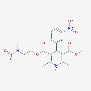 2-[Formyl(methyl)amino]ethyl methyl 2,6-dimethyl-4-(3-nitrophenyl)-1,4-dihydropyridine-3,5-dicarboxylate