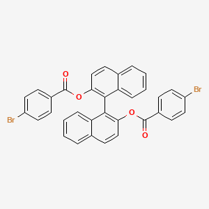 molecular formula C34H20Br2O4 B11705076 1,1'-Binaphthyl-2,2'-diyl bis(4-bromobenzoate) 