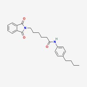 molecular formula C24H28N2O3 B11705123 N-(4-butylphenyl)-6-(1,3-dioxo-2,3-dihydro-1H-isoindol-2-yl)hexanamide 