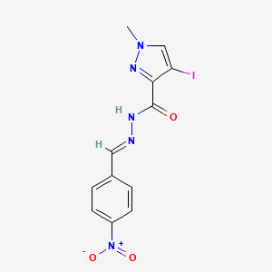 4-iodo-1-methyl-N'-[(E)-(4-nitrophenyl)methylidene]-1H-pyrazole-3-carbohydrazide