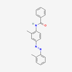 molecular formula C21H19N3O B11705175 N-{2-methyl-4-[(E)-(2-methylphenyl)diazenyl]phenyl}benzamide CAS No. 293765-30-7