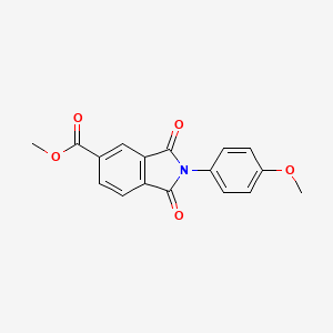 molecular formula C17H13NO5 B11705192 Methyl 2-(4-methoxyphenyl)-1,3-dioxoisoindole-5-carboxylate 