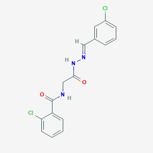 2-Chloro-N-(2-(2-(3-chlorobenzylidene)hydrazino)-2-oxoethyl)benzamide