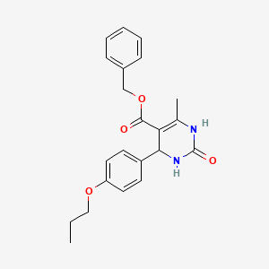 Benzyl 6-methyl-2-oxo-4-(4-propoxyphenyl)-1,2,3,4-tetrahydropyrimidine-5-carboxylate