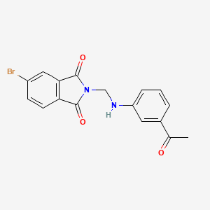 molecular formula C17H13BrN2O3 B11705275 2-{[(3-acetylphenyl)amino]methyl}-5-bromo-2,3-dihydro-1H-isoindole-1,3-dione 