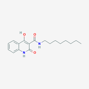 molecular formula C18H24N2O3 B11705284 4-hydroxy-N-octyl-2-oxo-1,2-dihydroquinoline-3-carboxamide 