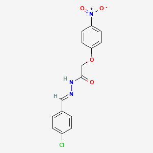 molecular formula C15H12ClN3O4 B11705309 N'-(4-Chlorobenzylidene)-2-(4-nitrophenoxy)acetohydrazide CAS No. 92434-04-3