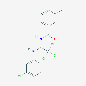 3-methyl-N-[2,2,2-trichloro-1-(3-chloroanilino)ethyl]benzamide