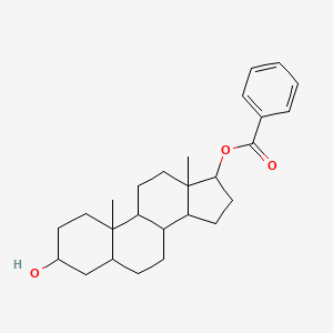 molecular formula C26H36O3 B11705375 7-Hydroxy-9A,11A-dimethyl-hexadecahydro-1H-cyclopenta[A]phenanthren-1-YL benzoate 