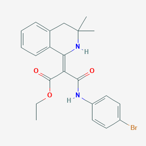 ethyl (2E)-3-[(4-bromophenyl)amino]-2-(3,3-dimethyl-3,4-dihydroisoquinolin-1(2H)-ylidene)-3-oxopropanoate