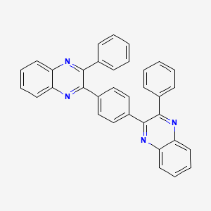 molecular formula C34H22N4 B11705429 2-Phenyl-3-[4-(3-phenylquinoxalin-2-yl)phenyl]quinoxaline CAS No. 41758-31-0