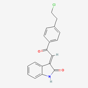 (3E)-3-{2-[4-(2-Chloroethyl)phenyl]-2-oxoethylidene}-2,3-dihydro-1H-indol-2-one