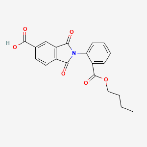 2-[2-(butoxycarbonyl)phenyl]-1,3-dioxo-2,3-dihydro-1H-isoindole-5-carboxylic acid