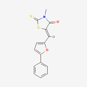 (5Z)-3-methyl-5-[(5-phenylfuran-2-yl)methylidene]-2-sulfanylidene-1,3-thiazolidin-4-one