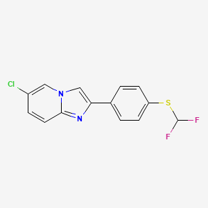 6-Chloro-2-{4-[(difluoromethyl)sulfanyl]phenyl}imidazo[1,2-a]pyridine