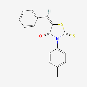 molecular formula C17H13NOS2 B11705562 5-Benzylidene-2-thioxo-3-P-tolyl-thiazolidin-4-one 