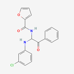 N-{1-[(3-chlorophenyl)amino]-2-oxo-2-phenylethyl}furan-2-carboxamide