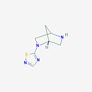 molecular formula C7H10N4S B1170561 5-((1R)-2,5-Diazabicyclo[2.2.1]heptan-2-yl)-1,2,4-thiadiazole CAS No. 174953-95-8