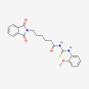 6-(1,3-dioxo-1,3-dihydro-2H-isoindol-2-yl)-N-[(2-methoxyphenyl)carbamothioyl]hexanamide