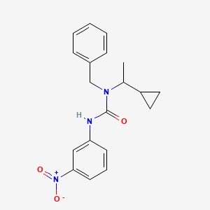 molecular formula C19H21N3O3 B11705646 1-Benzyl-1-(1-cyclopropylethyl)-3-(3-nitrophenyl)urea 