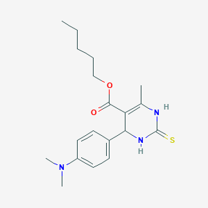 Pentyl 4-[4-(dimethylamino)phenyl]-6-methyl-2-thioxo-1,2,3,4-tetrahydropyrimidine-5-carboxylate