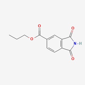 molecular formula C12H11NO4 B11705668 propyl 1,3-dioxo-2,3-dihydro-1H-isoindole-5-carboxylate 